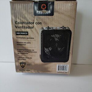 Pelonis 1500W 3-Speed Electric Fan-Forced Space Heater, Black